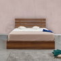 Hanah Home Fuga 150 Somier Doble Nogal 155x205x100 cm para Colchón 150x200 cm